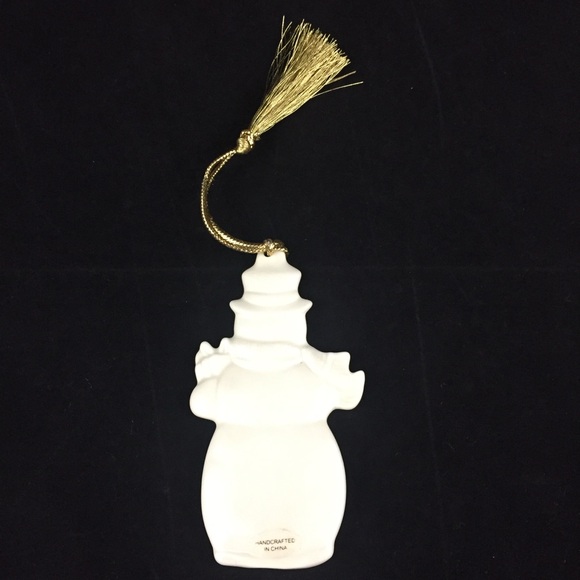 Lenox Flat Snowman Porcelain Christmas Ornament - Picture 4 of 6